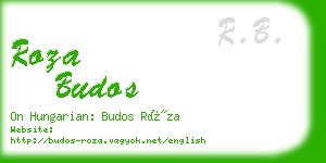 roza budos business card